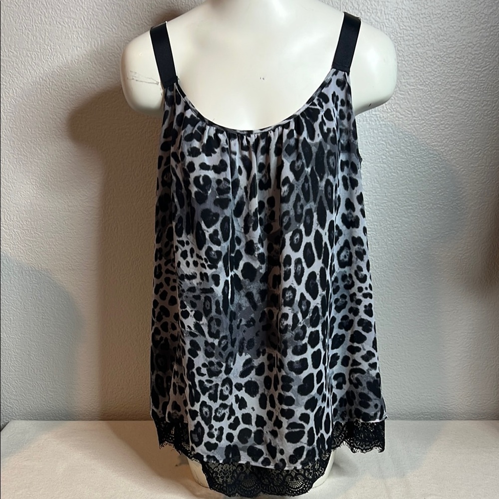 Lane Bryant Leopard Print Cami Top – Size 14 with Lace Trim - Picture 1 of 7